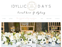 Tablet Screenshot of idyllicdays.com